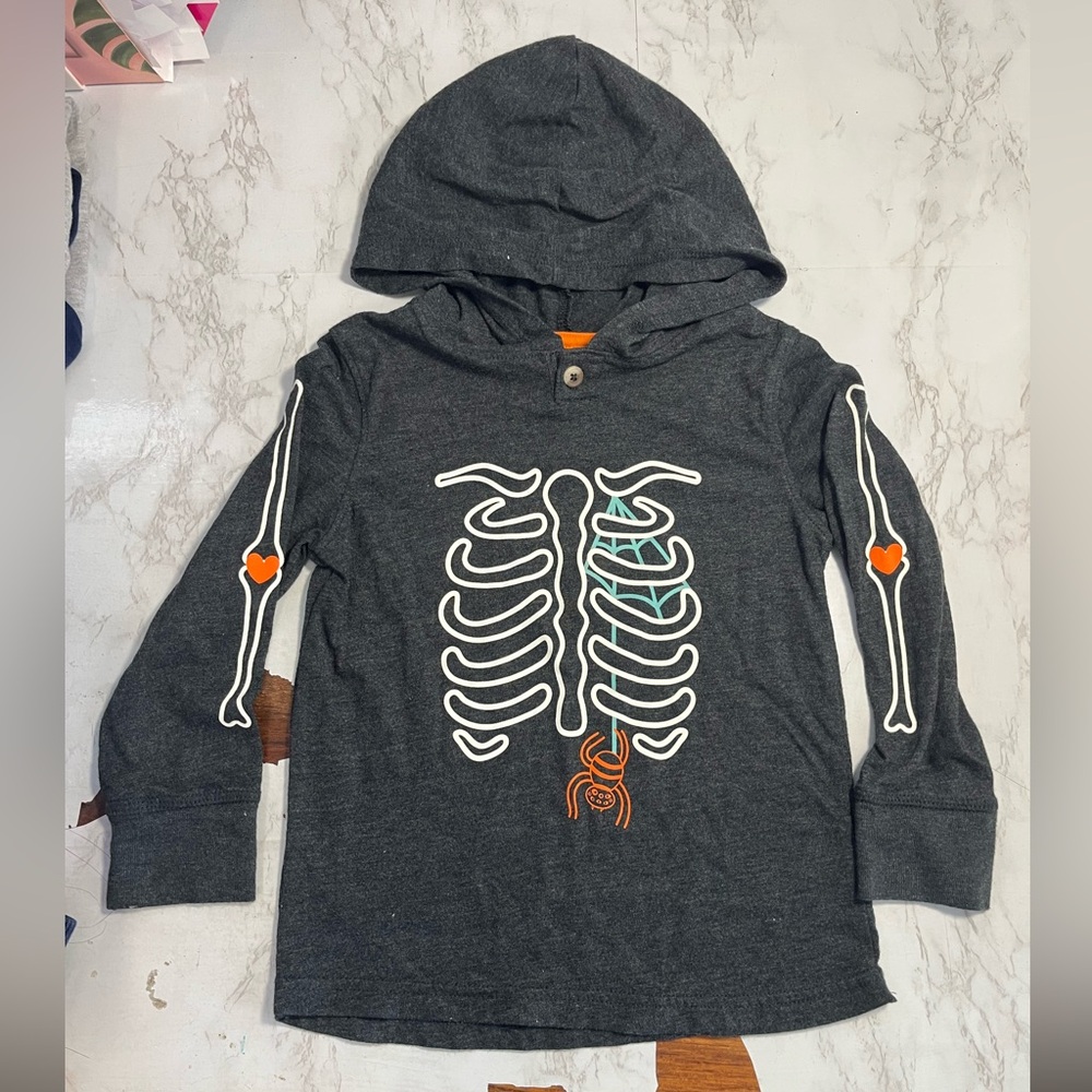 3T Toddler Boy Bundle Dino Skeleton Shark Hoodies Shirts Carter’s Cat & Jack - Picture 5 of 9